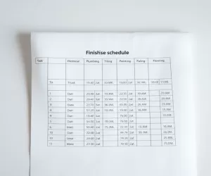 Harmonogram wykończenia mieszkania